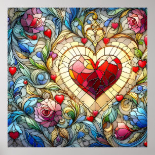 Valentine Hearts Poster