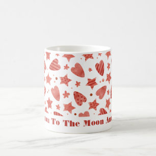 Valentine Hearts & Stars Pattern Coffee Mug