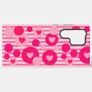 Valentine Hearts Stripe Dots  Samsung Galaxy Case