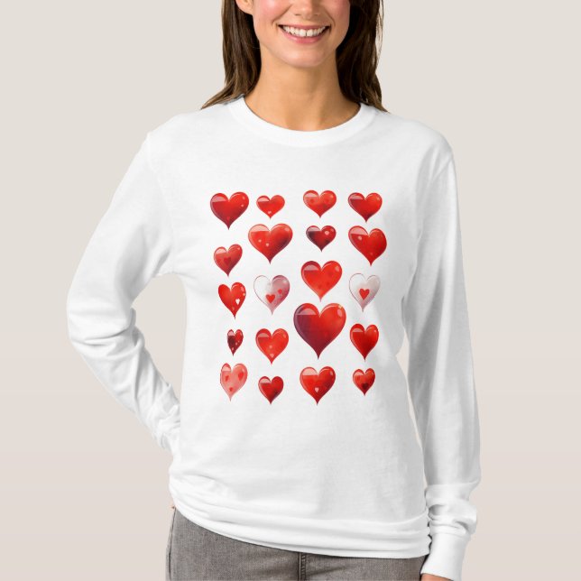 Valentine Hearts T-Shirt (Front)