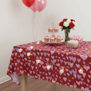 Valentine hearts tablecloth