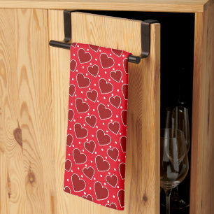 Valentine Hearts Tea Towel