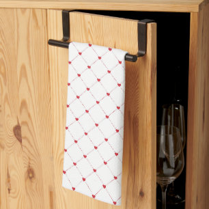 Valentine Hearts Tea Towel
