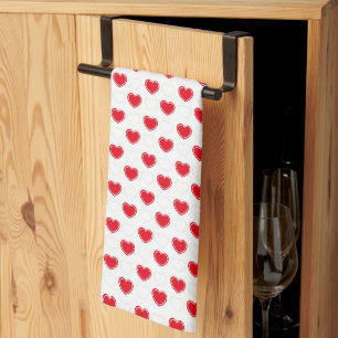 Valentine Hearts Tea Towel