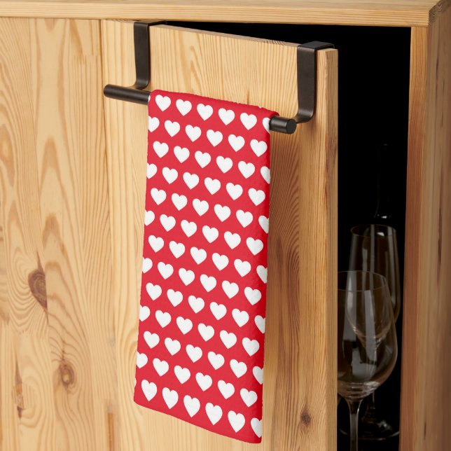 Valentine Hearts  Tea Towel (Thirds Fold)