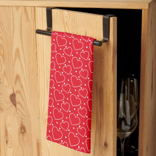 Valentine Hearts Tea Towel