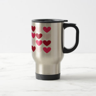 Valentine hearts travel mug
