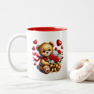 Valentine Hearts  Two-Tone Coffee Mug