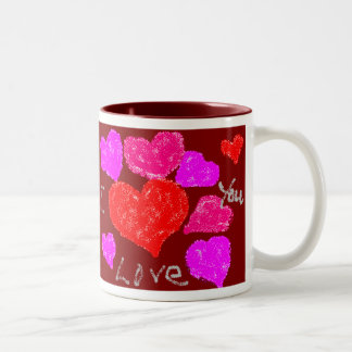 Valentine Hearts Two-Tone Coffee Mug