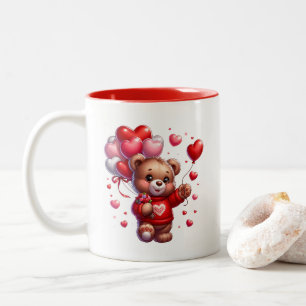 Valentine Hearts  Two-Tone Coffee Mug