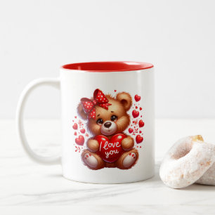 Valentine Hearts  Two-Tone Coffee Mug