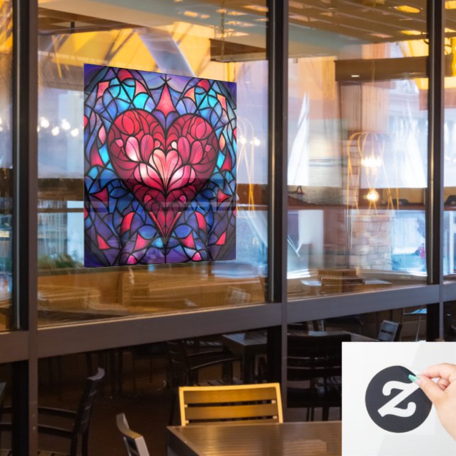 Valentine Hearts Window Cling (Restaurant Window)