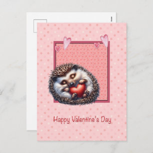 Valentine Hedgehog or Porcupine Card