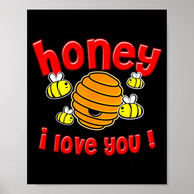 Valentine Honey I Love You  Poster (Front)