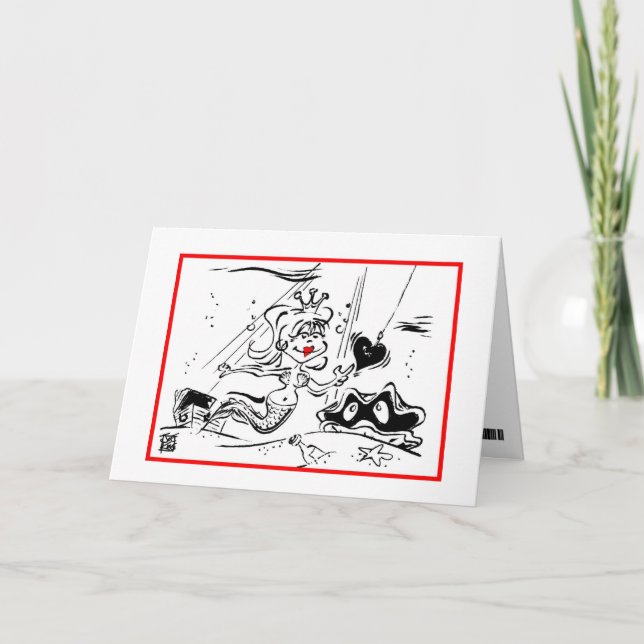 Valentine: "HOOK, LINE & SINK HER" Holiday Card (Front)