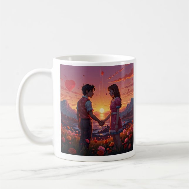 Valentine horizont love coffee mug (Left)