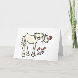 Valentine Horse Custom Message Greeting Card