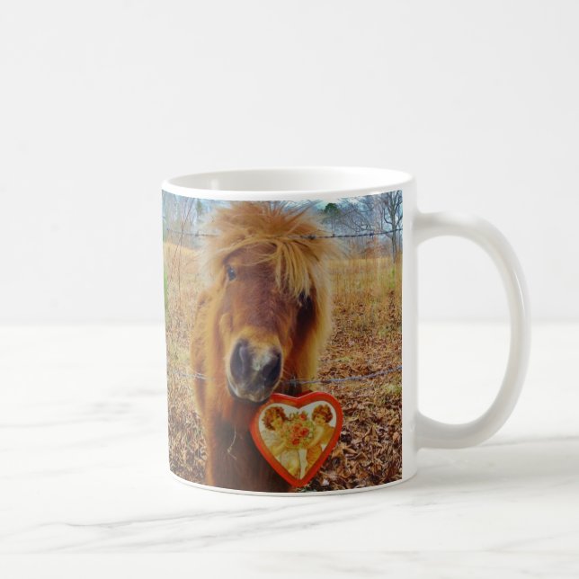 Valentine Horse  Miniature Horse Valentine Coffee Mug (Right)