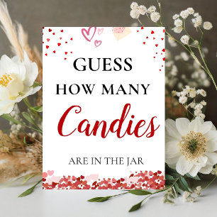 Valentine How Many Candies are in the jar sign