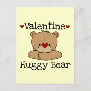 Valentine Huggy Bear Holiday Postcard