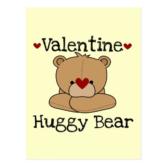 Valentine Huggy Bear Postcard