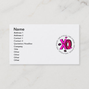 Valentine Hugs and Kisses Business Card