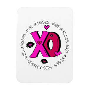 Valentine Hugs and Kisses Magnet
