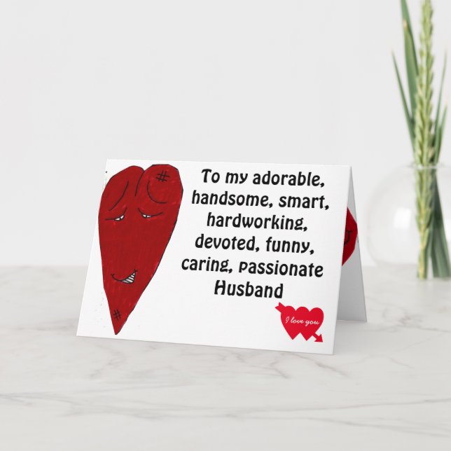 VALENTINE HUSBAND MY BETTER HALF card (Front)