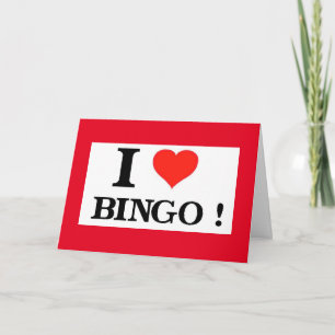 Valentine I Love Bingo and You Holiday Card