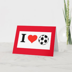 Valentine I Love Soccer and You Holiday Card