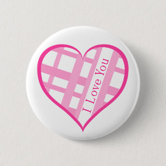 Valentine I Love You Heart 6 Cm Round Badge