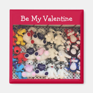 Valentine I Love You Plush Bears Magnet
