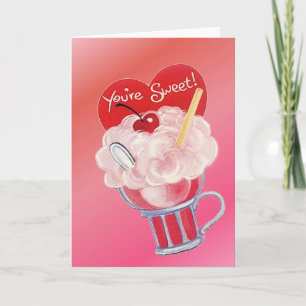Valentine Ice Cream Soda Holiday Card