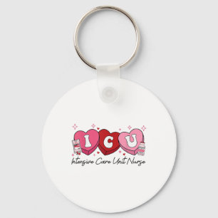 Valentine Icu Nurse Retro Intensive Care Unit Nurs Key Ring