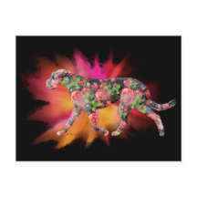 Valentine Irish Wolfhound splash of colour 