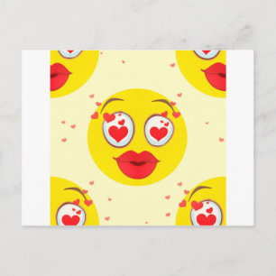 Valentine kiss Emoji Holiday Postcard
