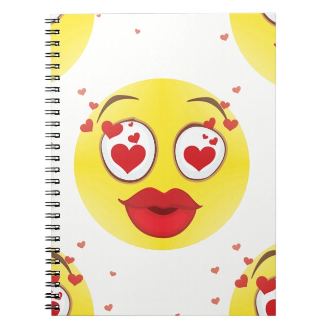 Valentine kiss Emoji Notebook (Front)