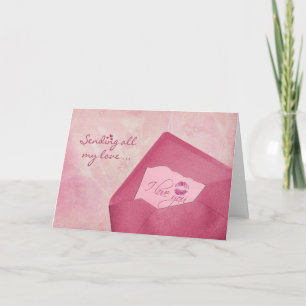 Valentine Kiss in Envelope Holiday Card