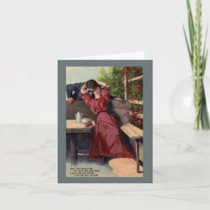 Valentine Kiss Vintage Card
