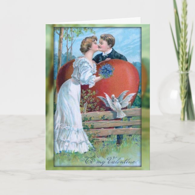 Valentine Kiss - Vintage Valentine Card (Front)