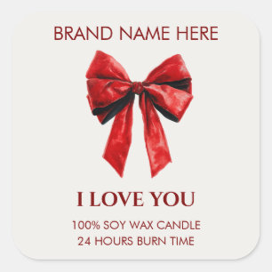Valentine Kisses Custom Candle Sticker