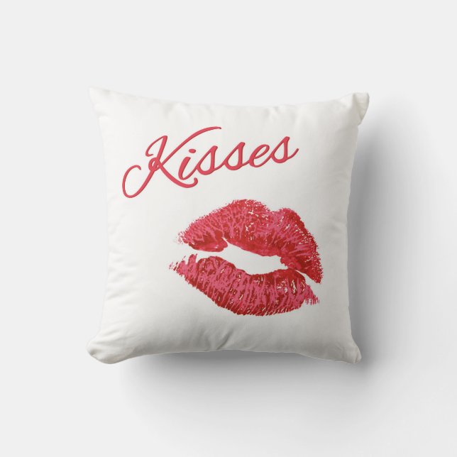 Valentine Kisses Pillow (Front)