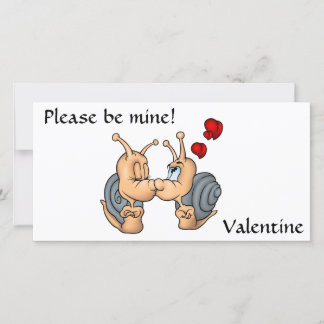 Valentine Kissing Snails Photo Card