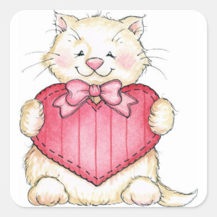 Valentine Kitten - Stickers