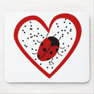 Valentine Ladybug Mouse Mat