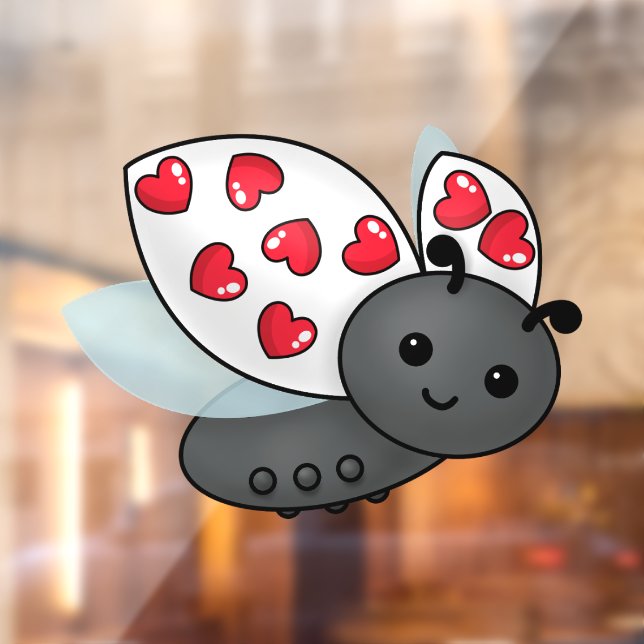 Valentine Ladybug  Window Cling (Sheet 2)