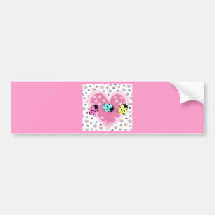 VALENTINE LADYBUGS BUMPER STICKER