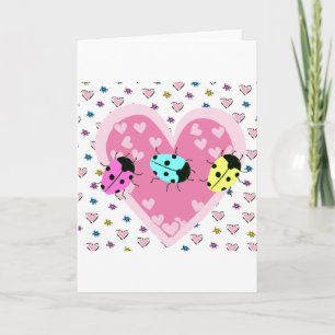 VALENTINE LADYBUGS HOLIDAY CARD