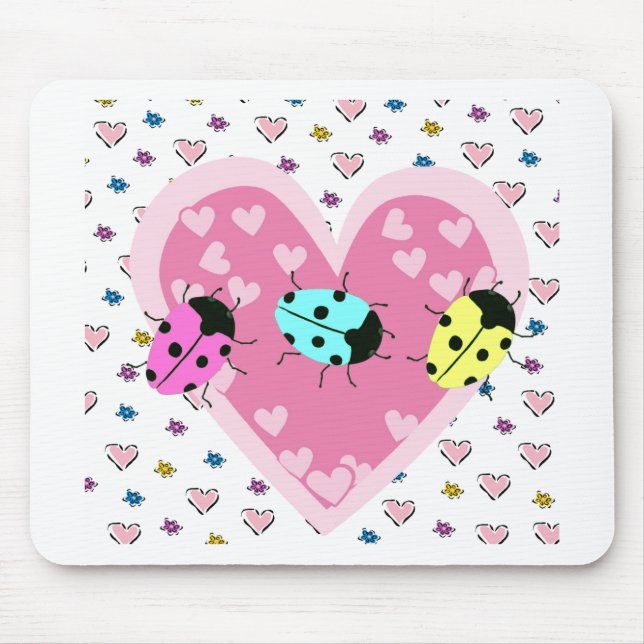 VALENTINE LADYBUGS MOUSE MAT (Front)