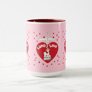 Valentine Lamb's Love Two Tone Mug